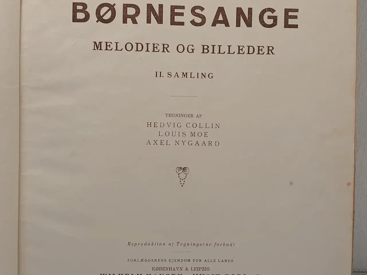 Billede 4 - Vore Børnesange 2.samling. ill. Louis Moe mfl.1919