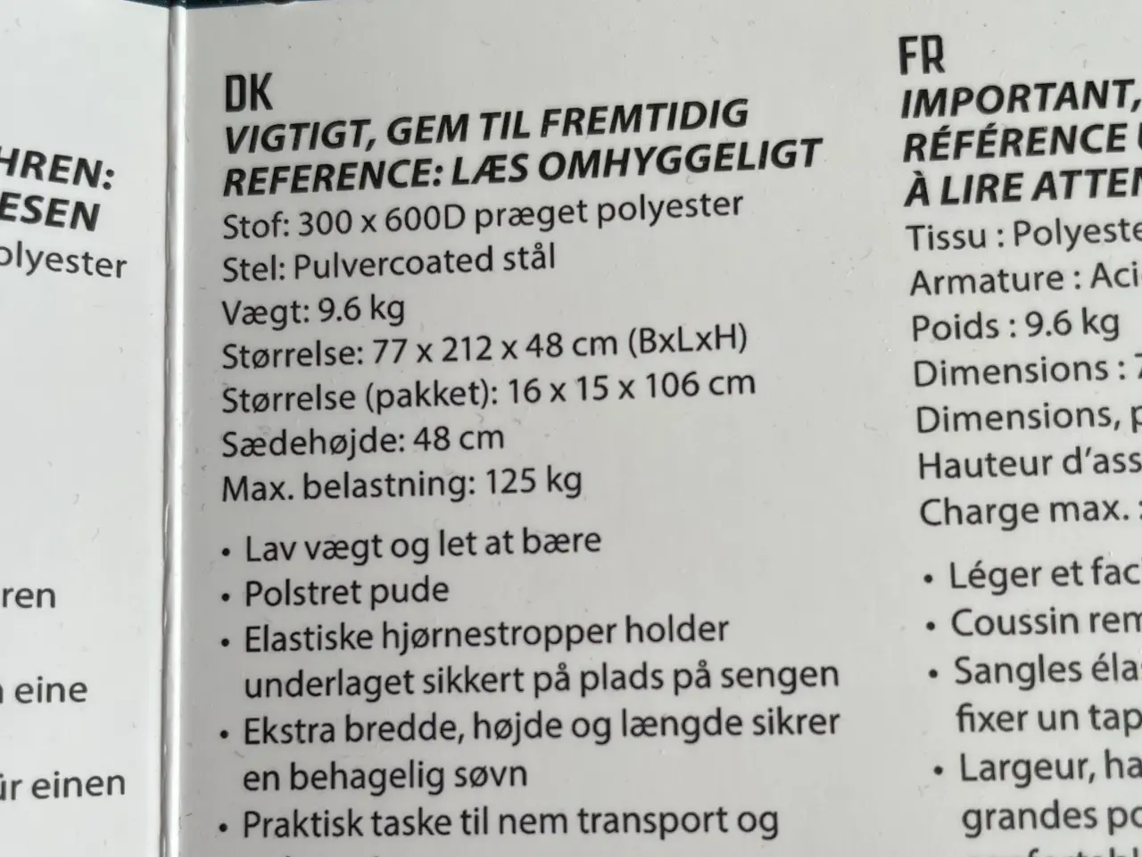 Billede 2 - Outwell feltsenge