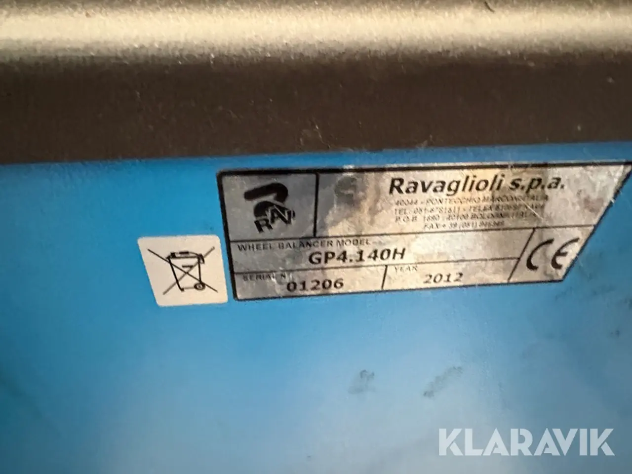 Billede 3 - Dæk afbalanceringsmaskine Ravaglioli G3.140H