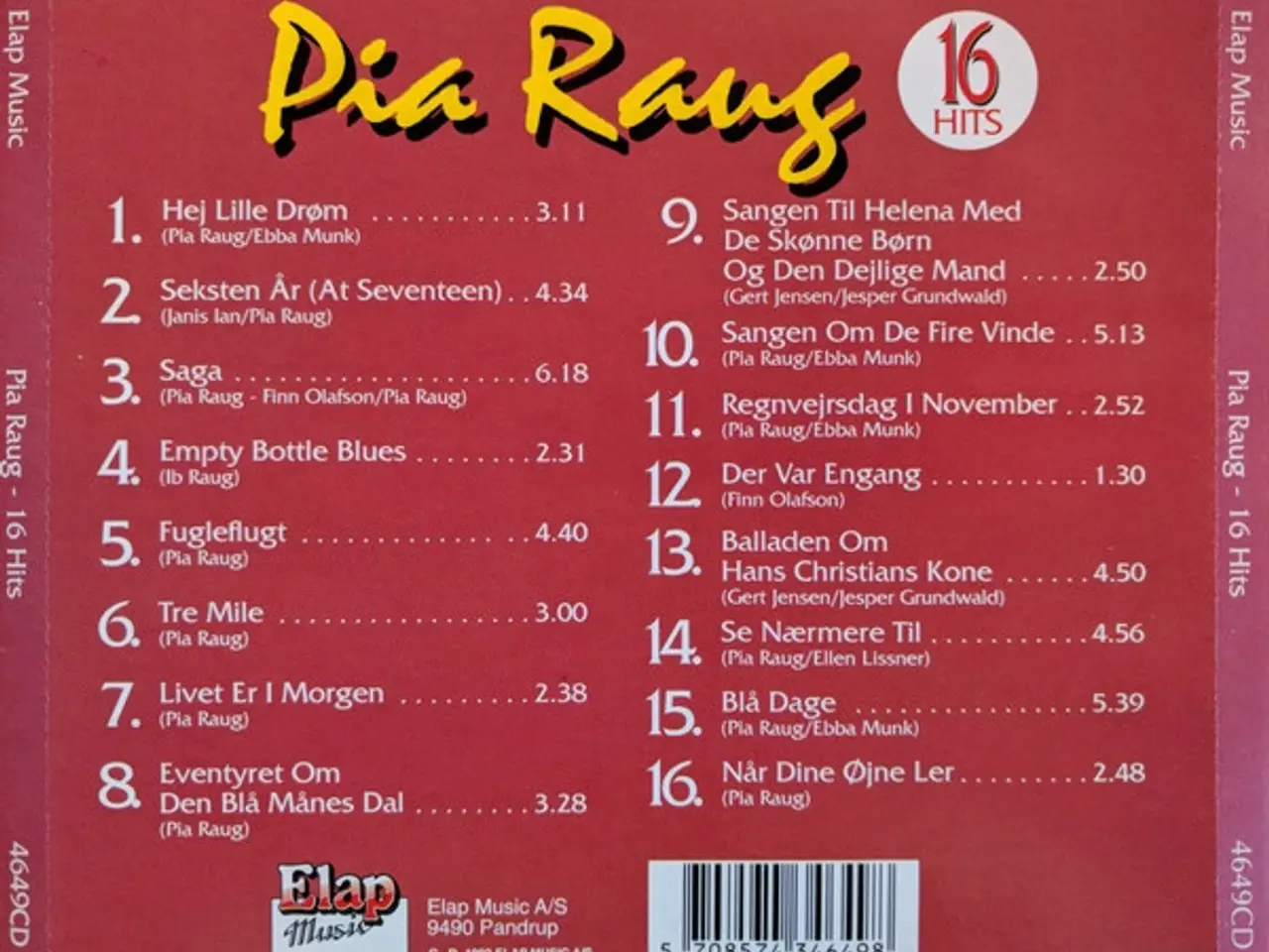 Billede 2 - Pia Raug – 16 Hits – CD