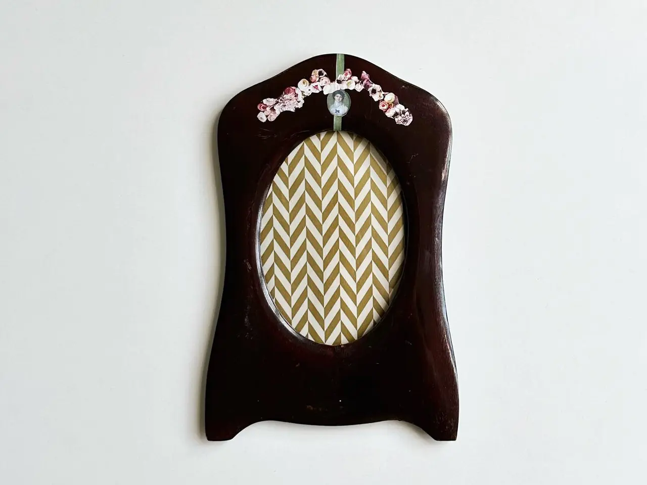 Billede 1 - Antik ramme m decoupage, 24 x 15,5 cm