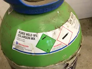 Flaske til co2 svejser