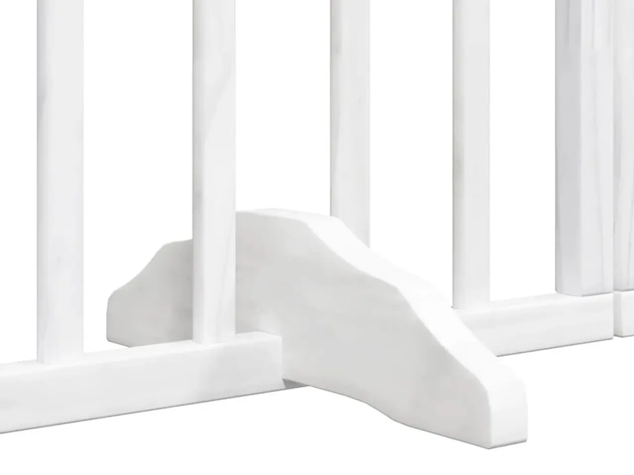 Billede 8 - Hundelåge med dør 4 paneler 320 cm foldbar hvid
