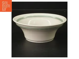 Hjertegræs stel. Porcelænsskål med grøn kant fra Royal Copenhagen (str. 14,5x6 cm)