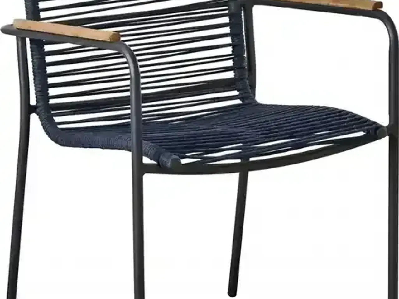 Billede 2 - Havemøbelsæt med teak bord og stole ( bord og 4 blå stole )