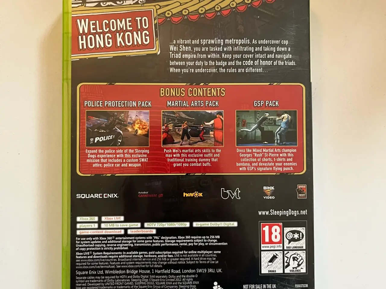 Billede 3 - Sleeping Dogs Nordic Edition Xbox 360 spil