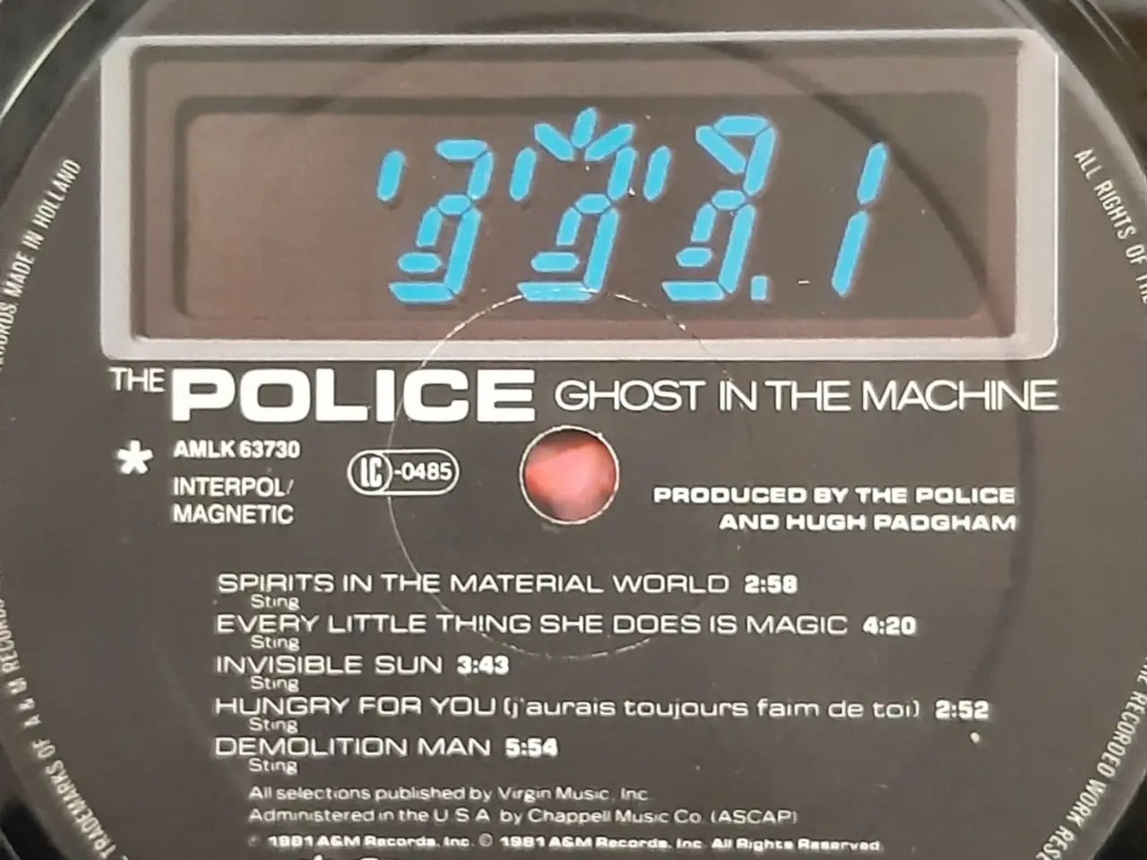 Billede 3 - THE POLICE GHOSTS IN THE MACHINE VINYL