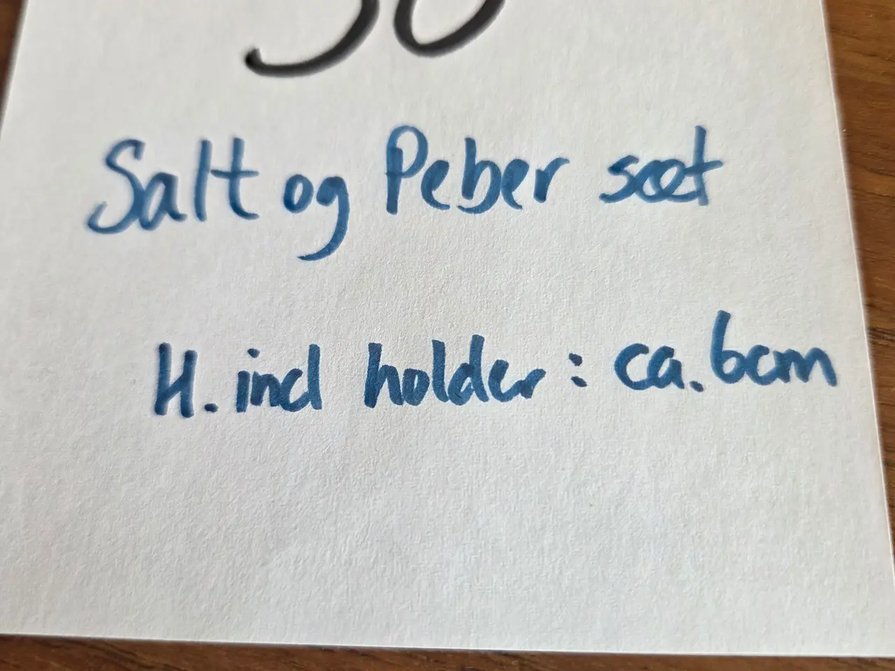 Billede 5 - Salt- og pebersæt i glas med metalholder, 6cm