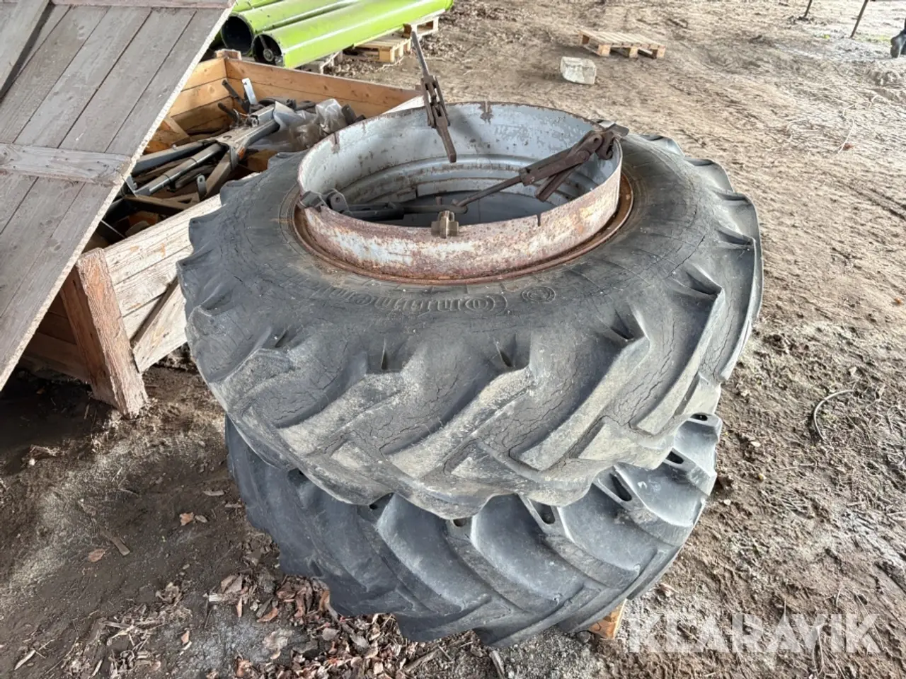 Billede 7 - Traktorhjul Continental Tractor 16.9-30 6PR med fælg 2 styk