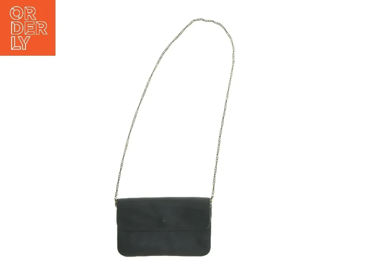 Billede 1 - Sort skuldertaske med kæde (str. 20x12,5 cm)