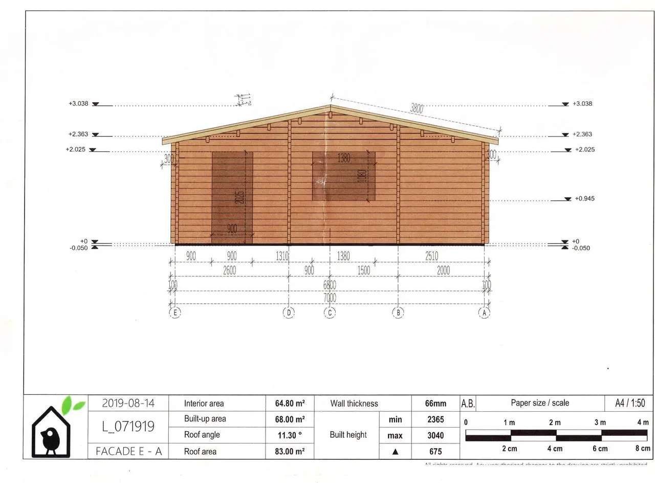Billede 14 - Træhus Modificeret i 66 mm + ekstra planker LÆS