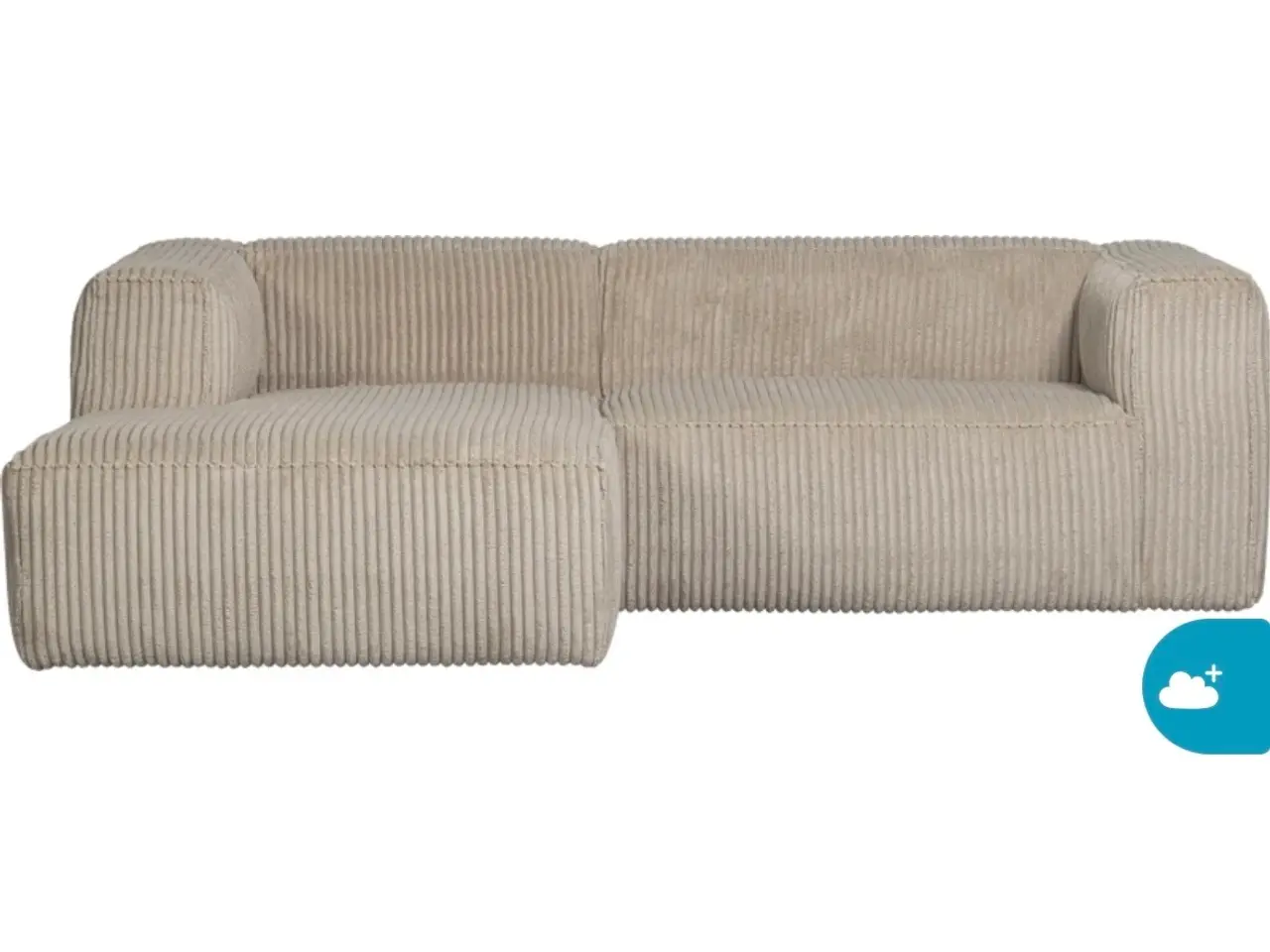 Billede 1 - Beige sofa med riller