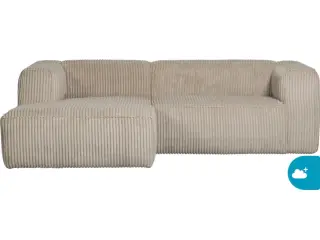 Beige sofa med riller
