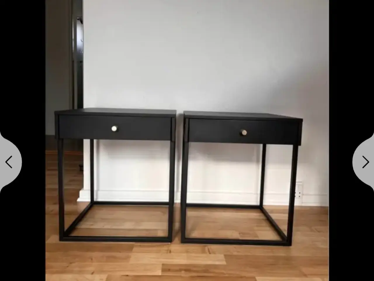 Billede 1 - Sort sengebord 2 stk