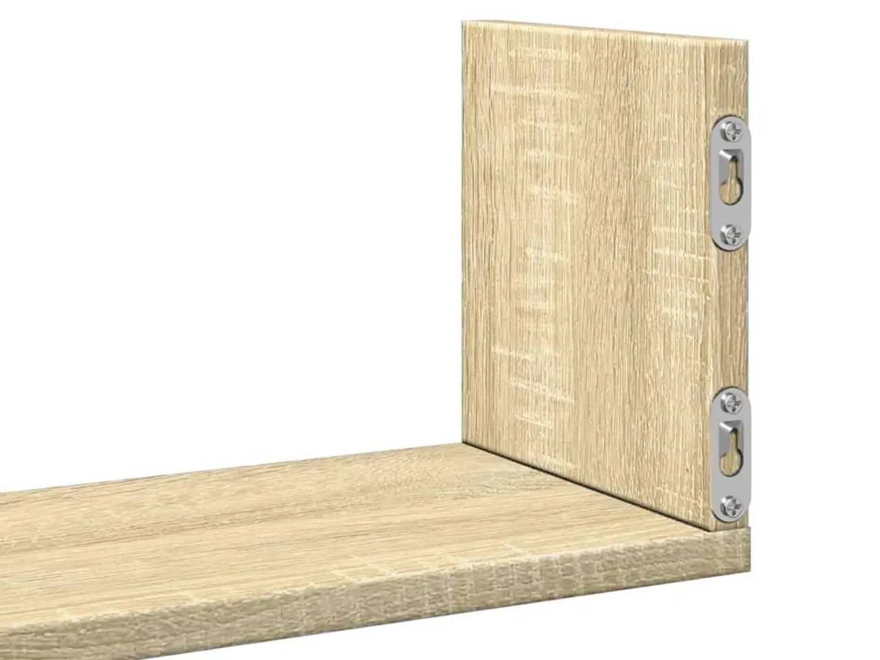 Billede 8 - Væghylder 3 stk. 58×18×18 cm i konstrueret træ - sonoma-eg