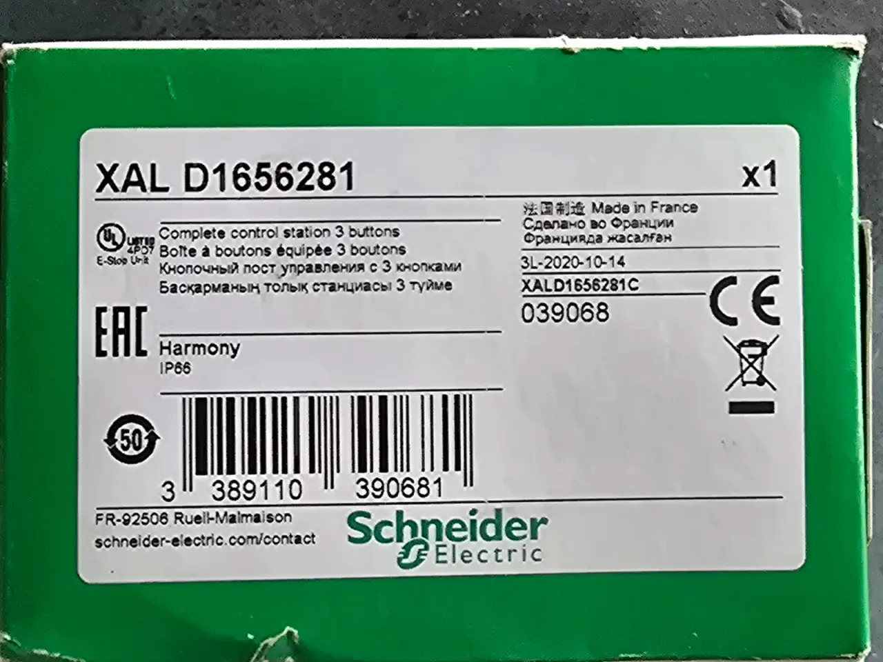 Billede 2 - stoppeknap/betjeningstryk fra schneider
