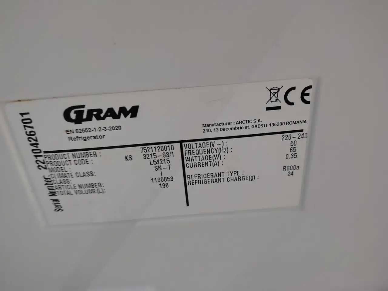 Billede 4 - Kølesab, brugt GRAM