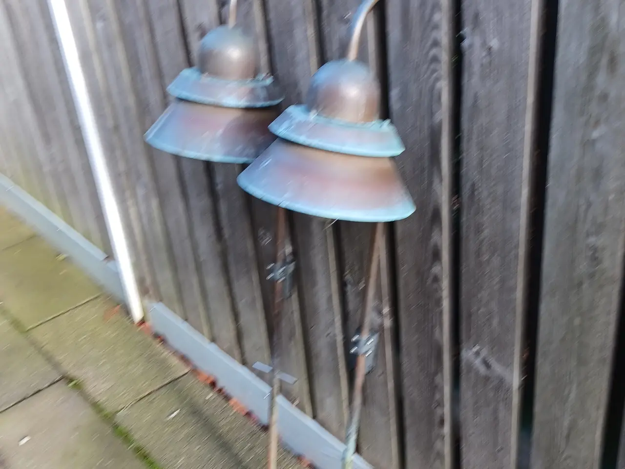 Billede 1 - havelamper i kobber med patina
