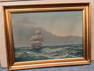 Marinemaleri. Signeret Fr. Ernlund