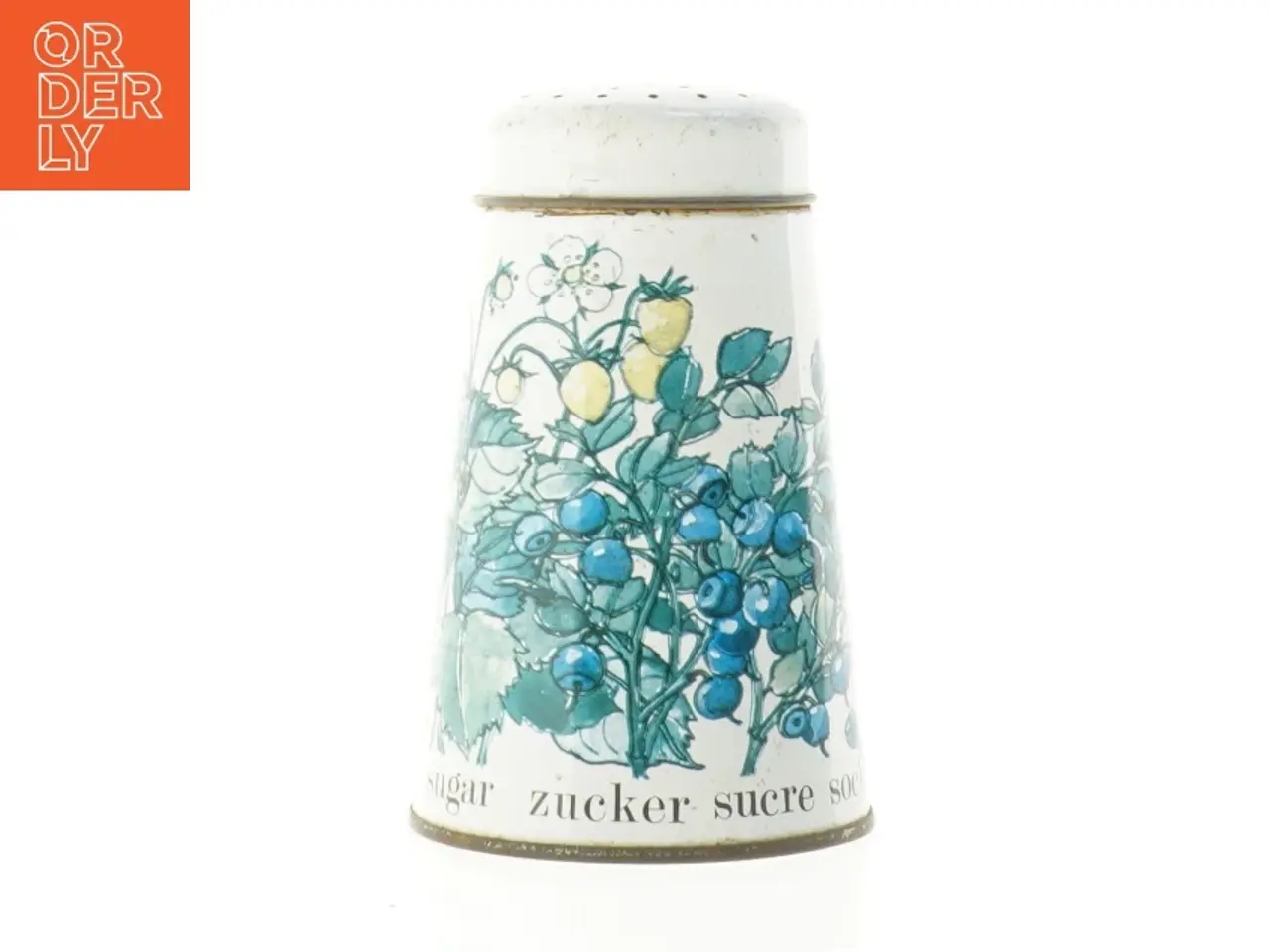 Billede 6 - Vintage sukker strø dåse med låg (str. 14 x 9 cm)
