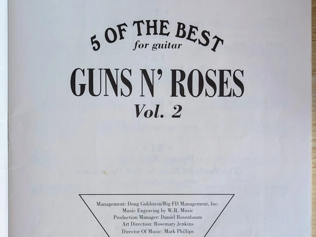 Billede 5 - Guns N' Roses - 5 Of The Best, nodehæfte!