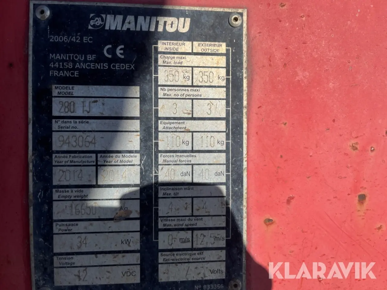 Billede 12 - Bomlift Manitou 280TJ 28meter