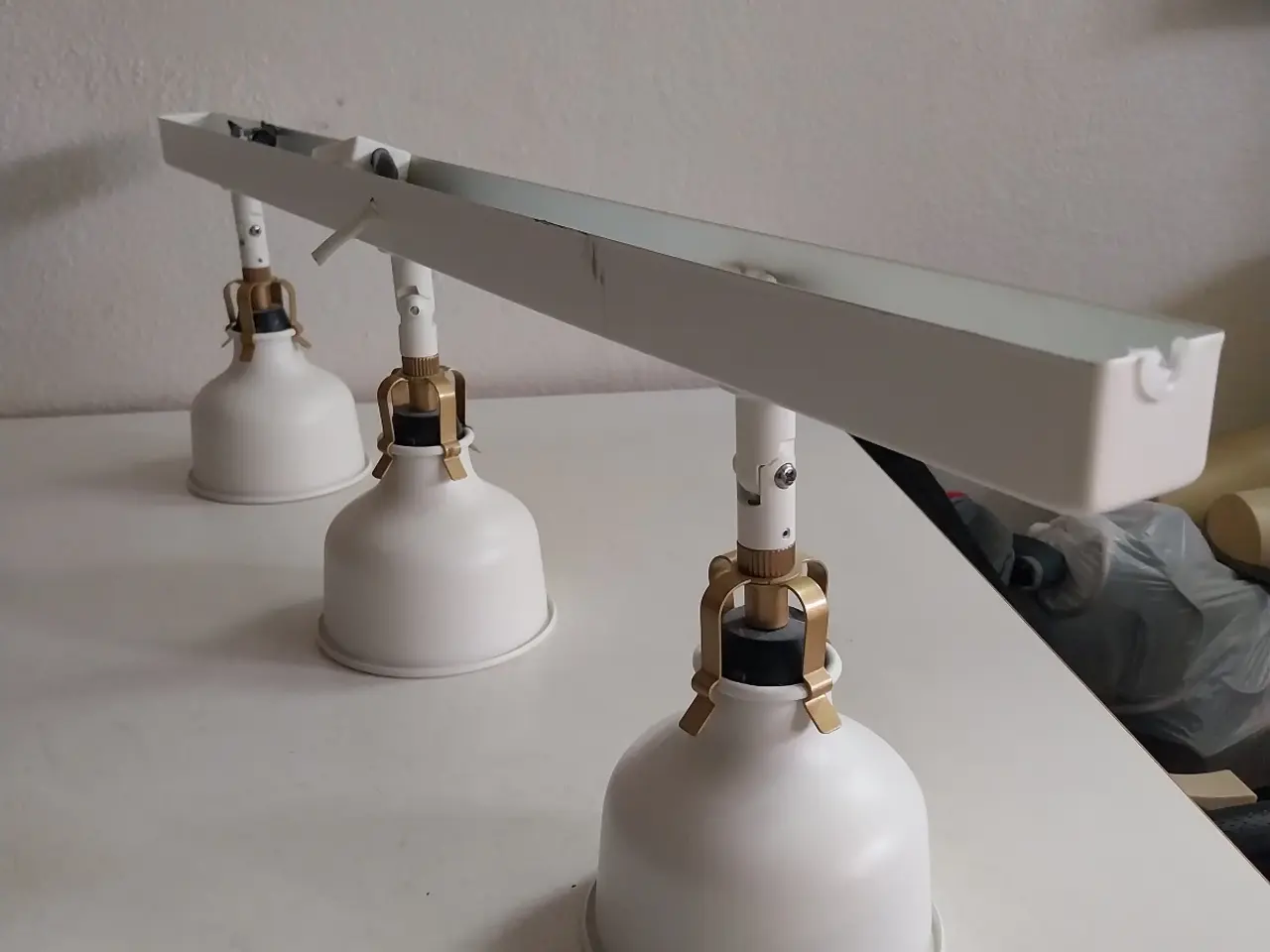 Billede 1 - Ikea Loftlampe med 3 skærme