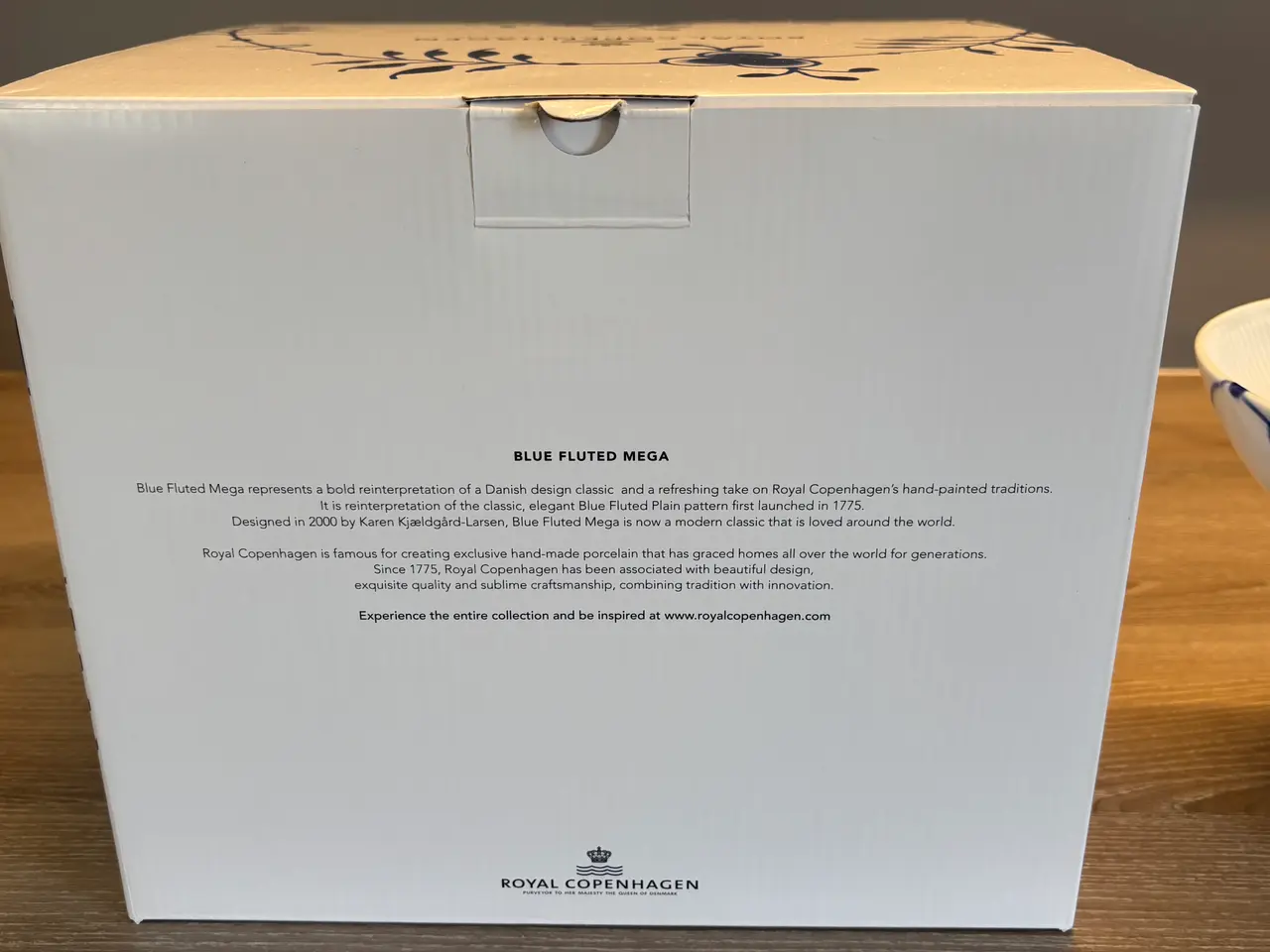 Billede 8 - Blå Mega Riflet skål på fod 80 cl