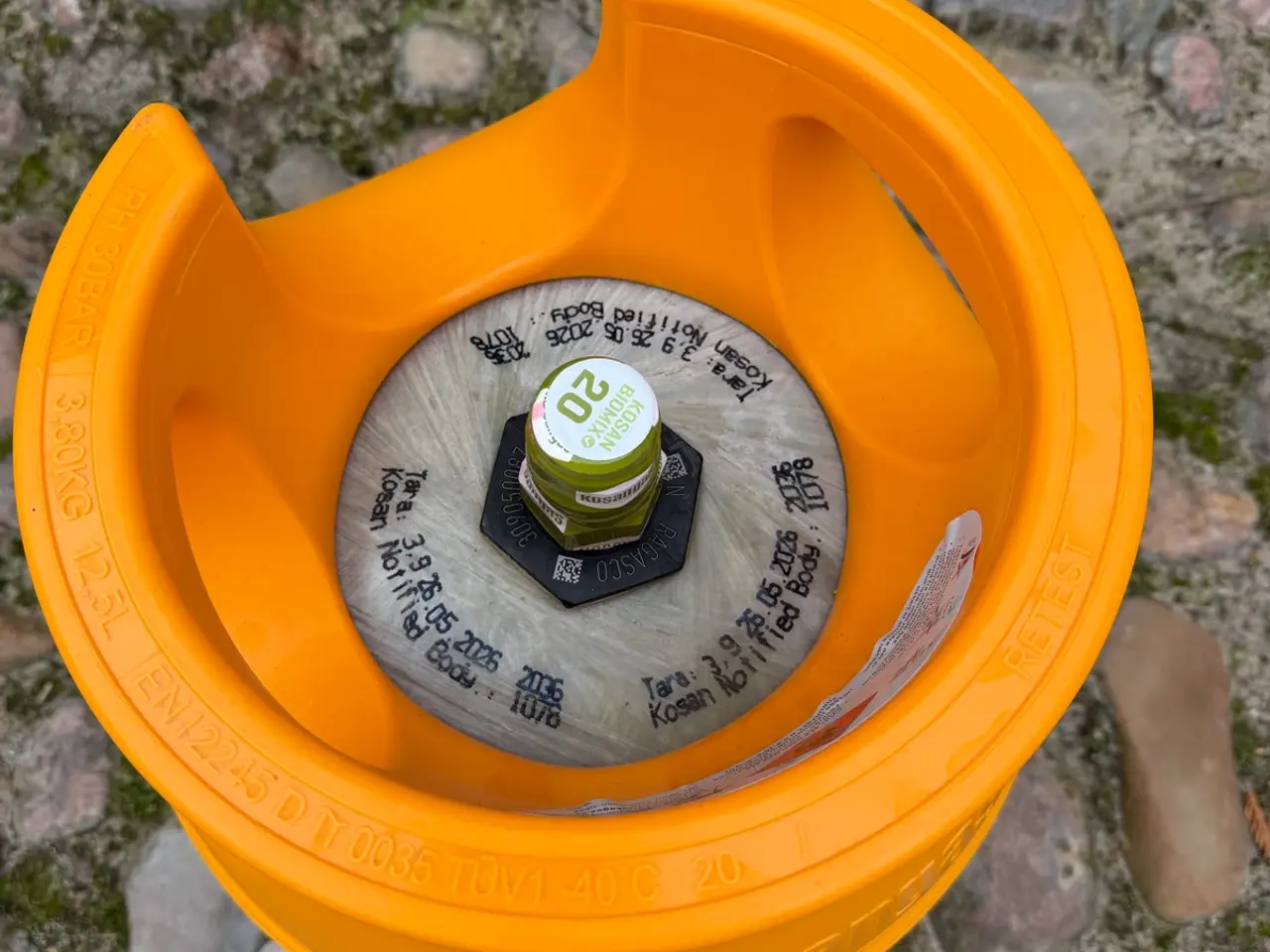 Billede 2 - Gasflaske Kosan 5 kg letvægtsflaske
