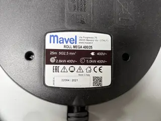 Mabel 400V kabelopruller til væg.  25m kabel