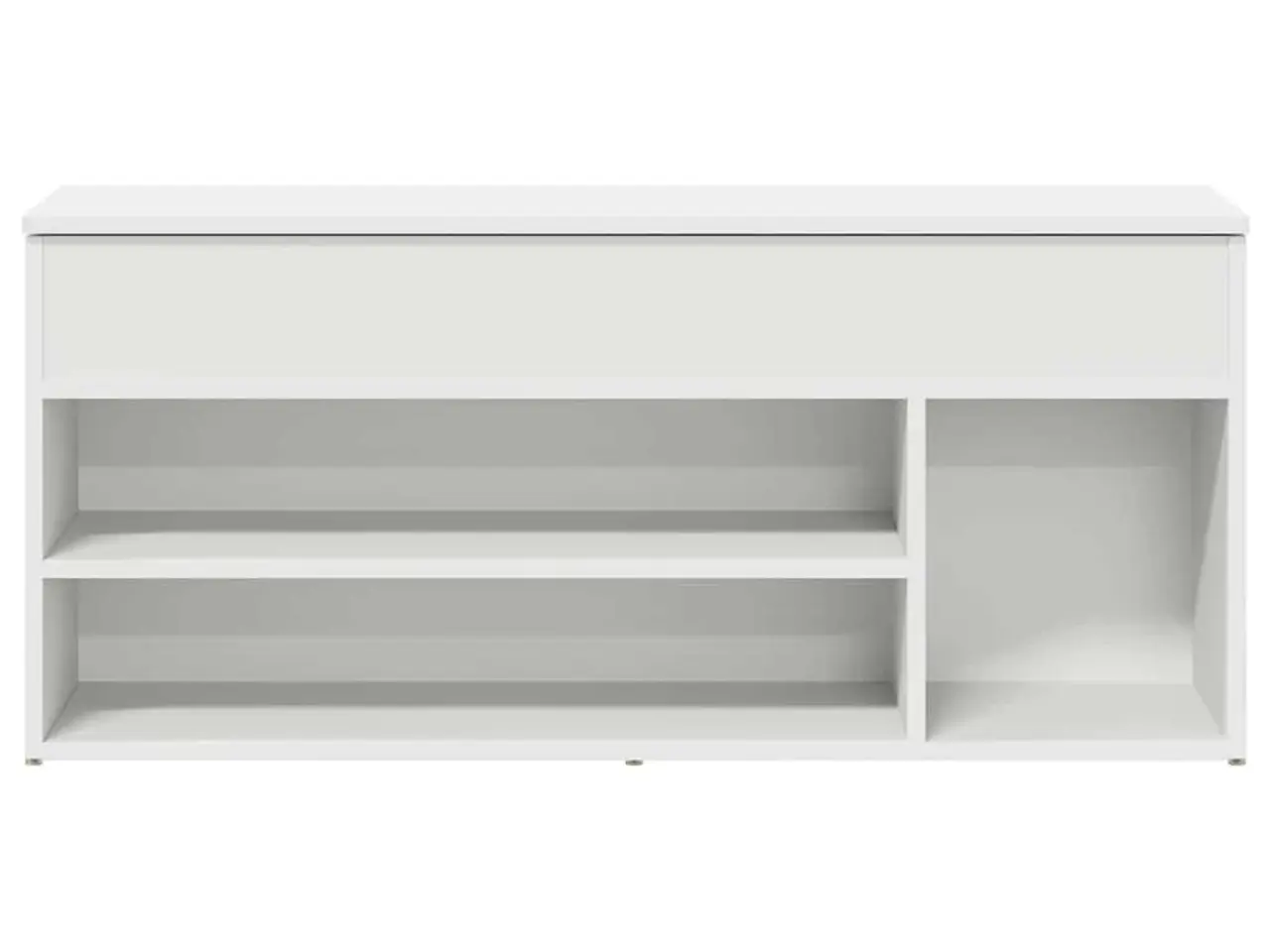 Billede 4 - Skobænk 102x30,5x45 cm konstrueret træ hvid