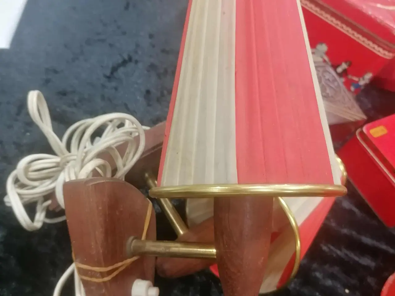 Billede 2 - Retro teak, messing væglamper