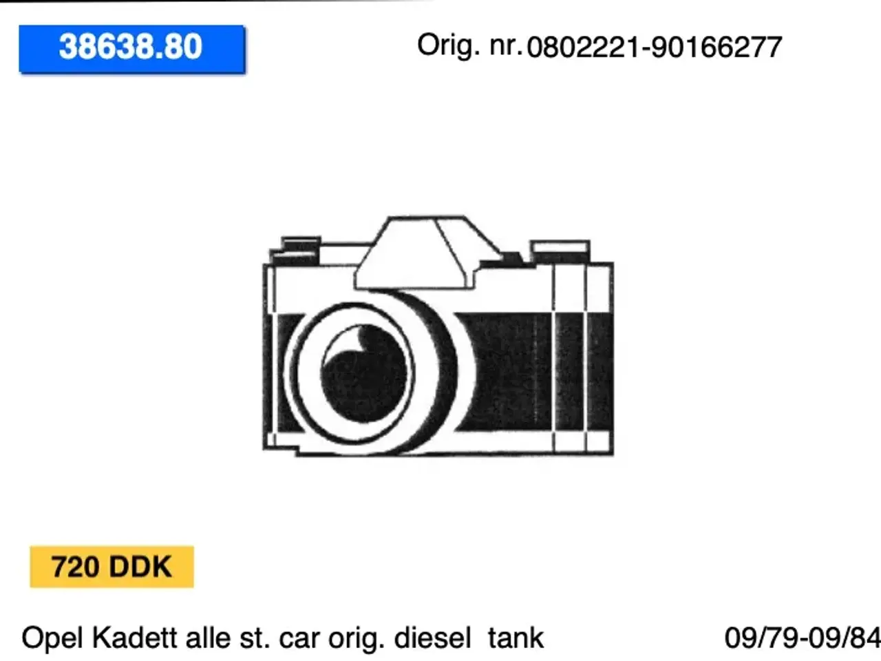 Billede 4 - Opel Kadett st. car tanke