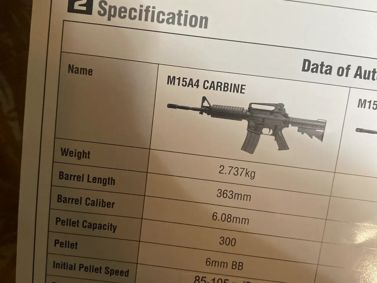 Billede 12 - M15a4 elektrisk airsoft gevær (Classic army)