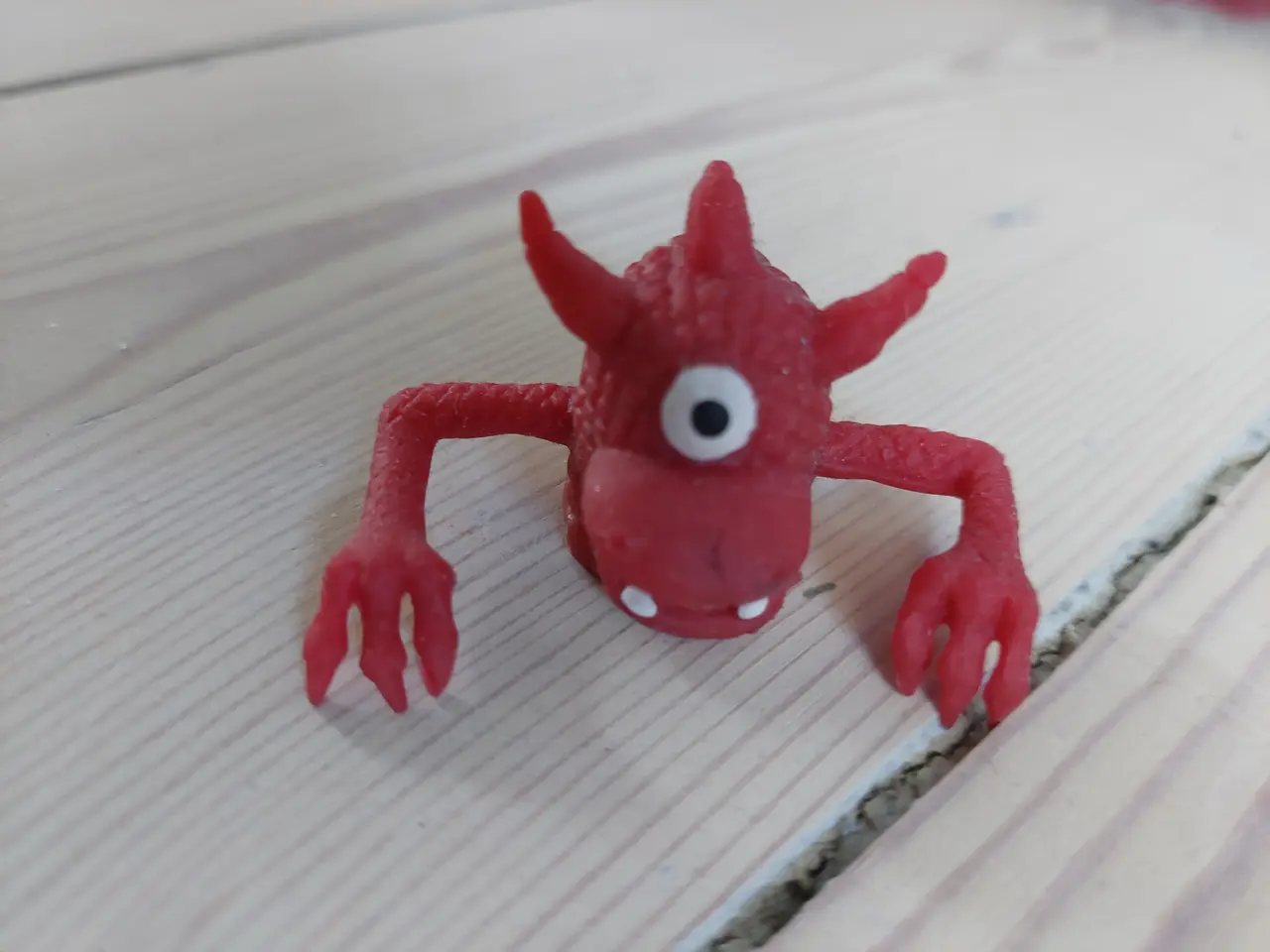 Billede 1 - Vintage Fingermonster i blødt gummi – Retro legetø