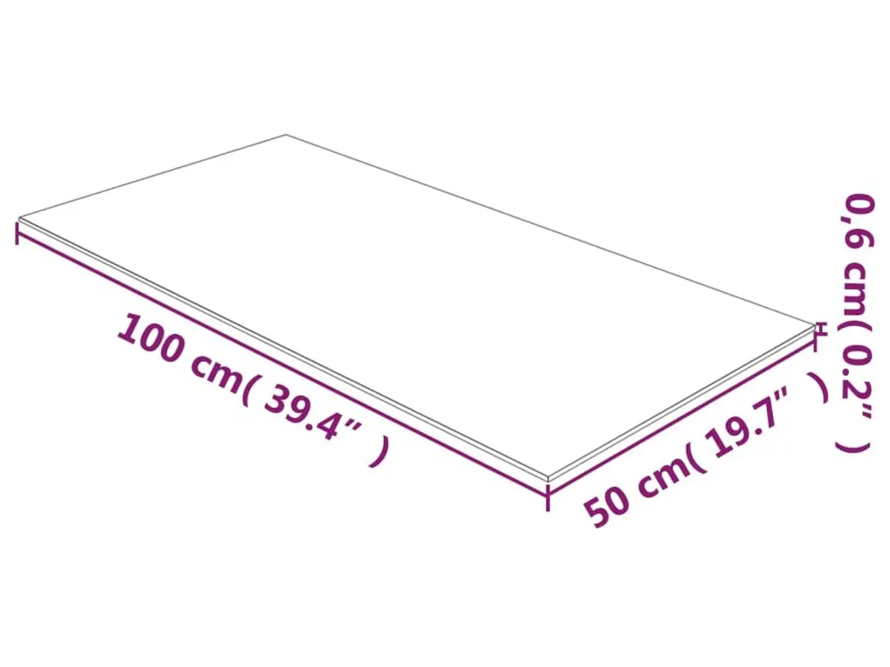 Billede 4 - Bordplade 50x100 cm hærdet glas transparent