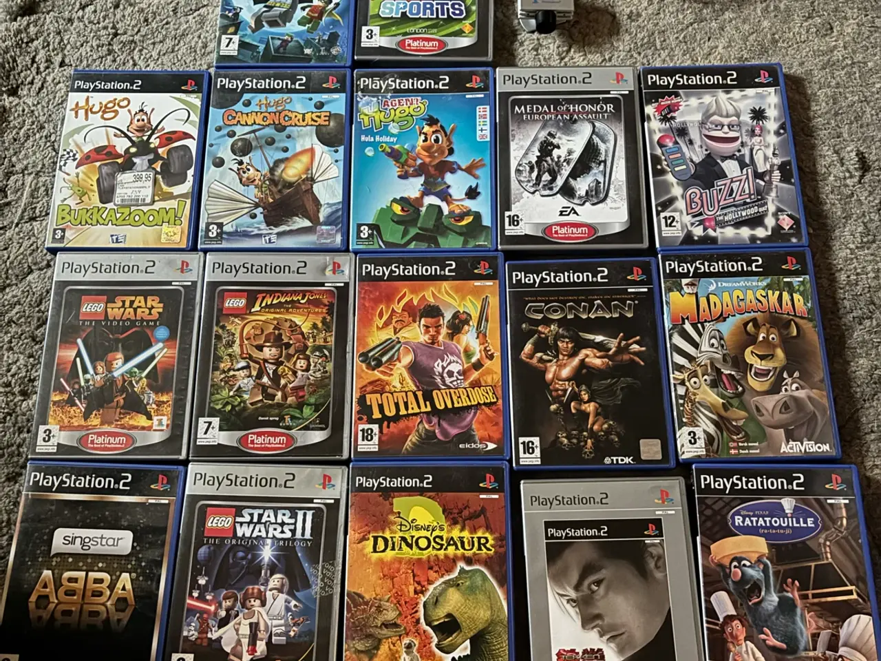 Billede 1 - 17 Playstation 2 spil og 1 eyetoy camera sælges sa