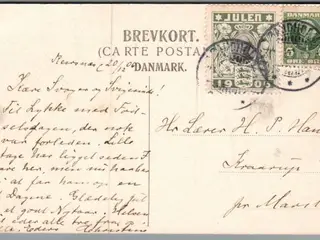 Julemærke 1906 på Postkort - Stemplet 20 - 12 - 1906