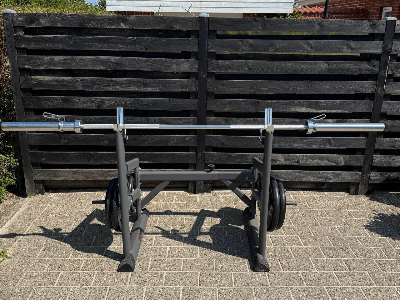Billede 3 - Taurus vægtstangsstativ Deluxe + 128 kg. vægtsæt