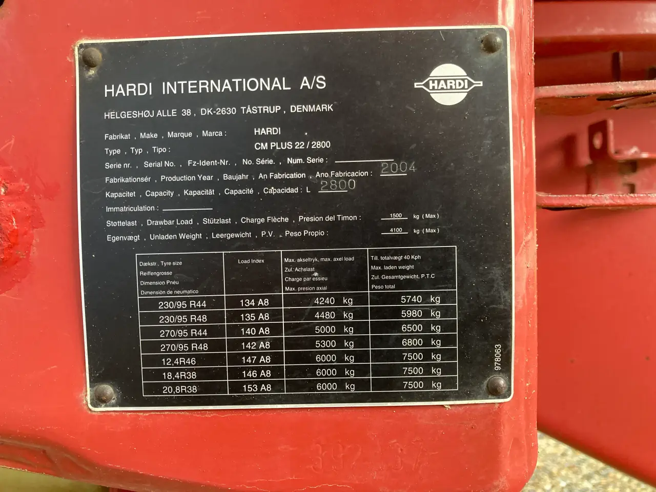 Billede 9 - Hardi sprøjte, 20 m, 2800 liter