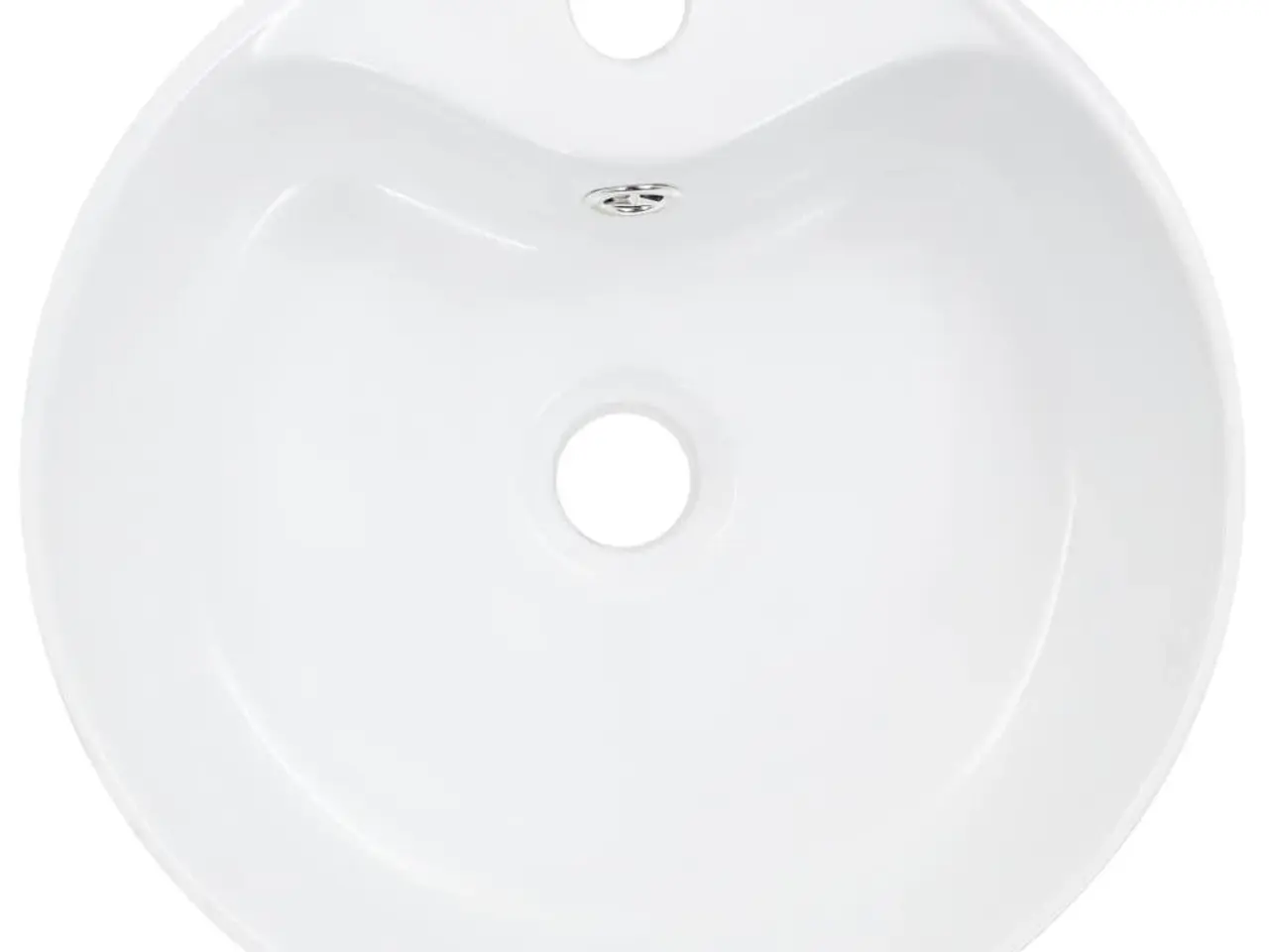 Billede 4 - Håndvask med overløb 36 x 13 cm keramik hvid