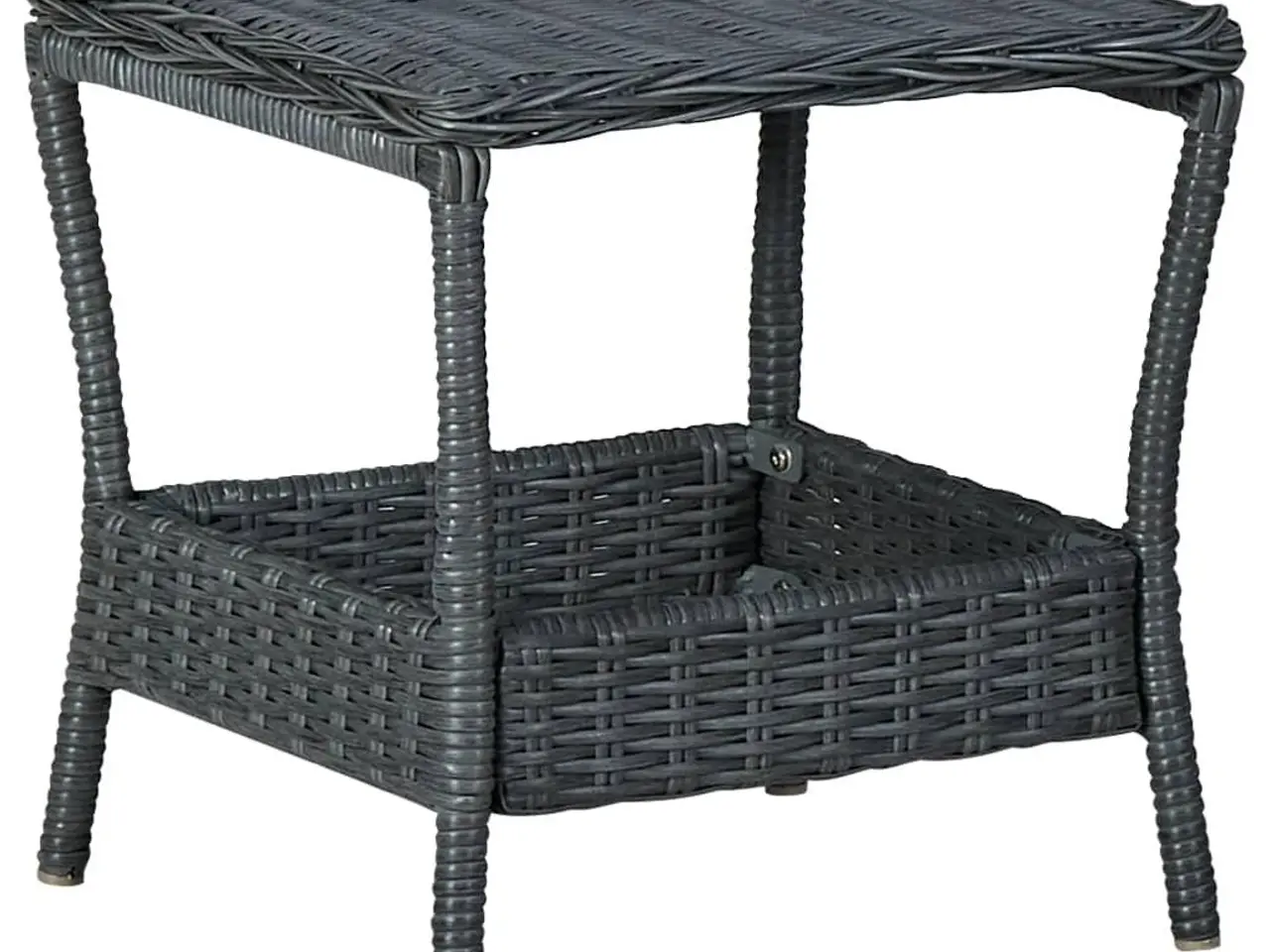 Billede 1 - Havebord 45x45x46,5 cm polyrattan mørkegrå