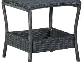 Havebord 45x45x46,5 cm polyrattan mørkegrå