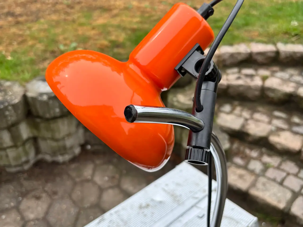 Billede 3 - Istandsat retro arkitektlampe – Orange 70’er ikon