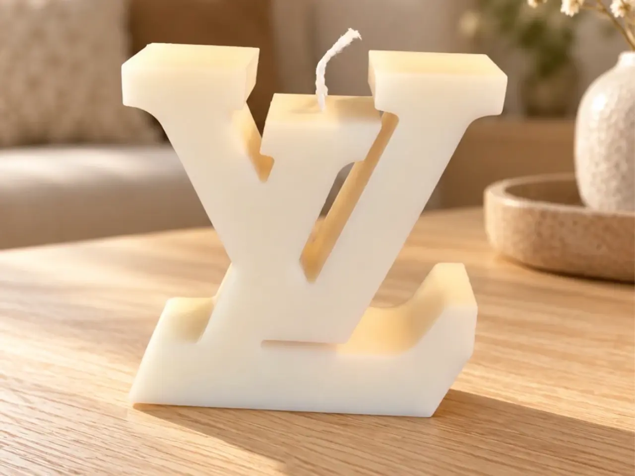 Billede 1 - 🤍 Dekorativt lys med LV-design 🤍