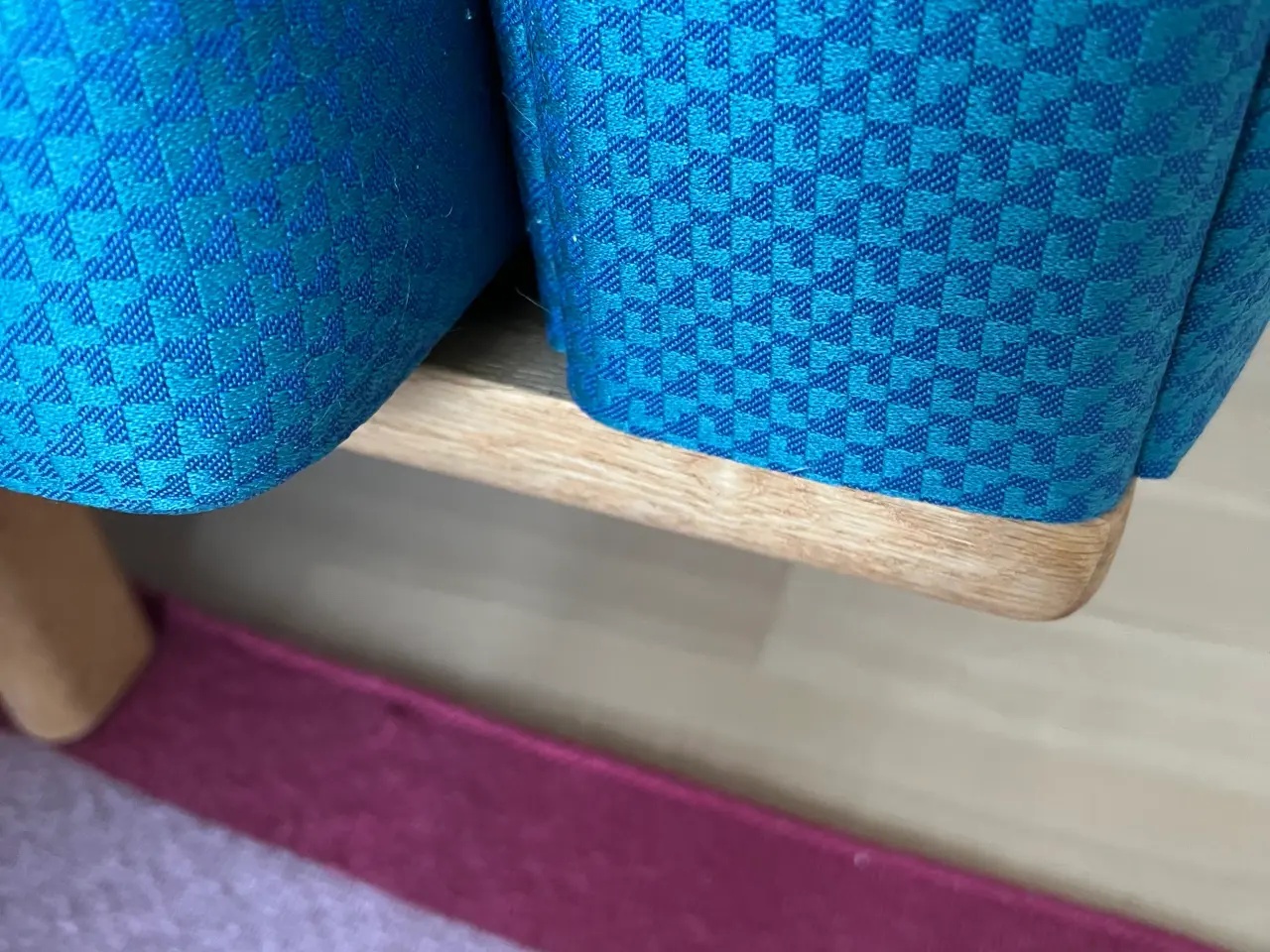 Billede 5 - Blå Wegner sofa GE236 m/springfjedre