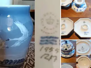 Lysestager, vase samt sovseterin 