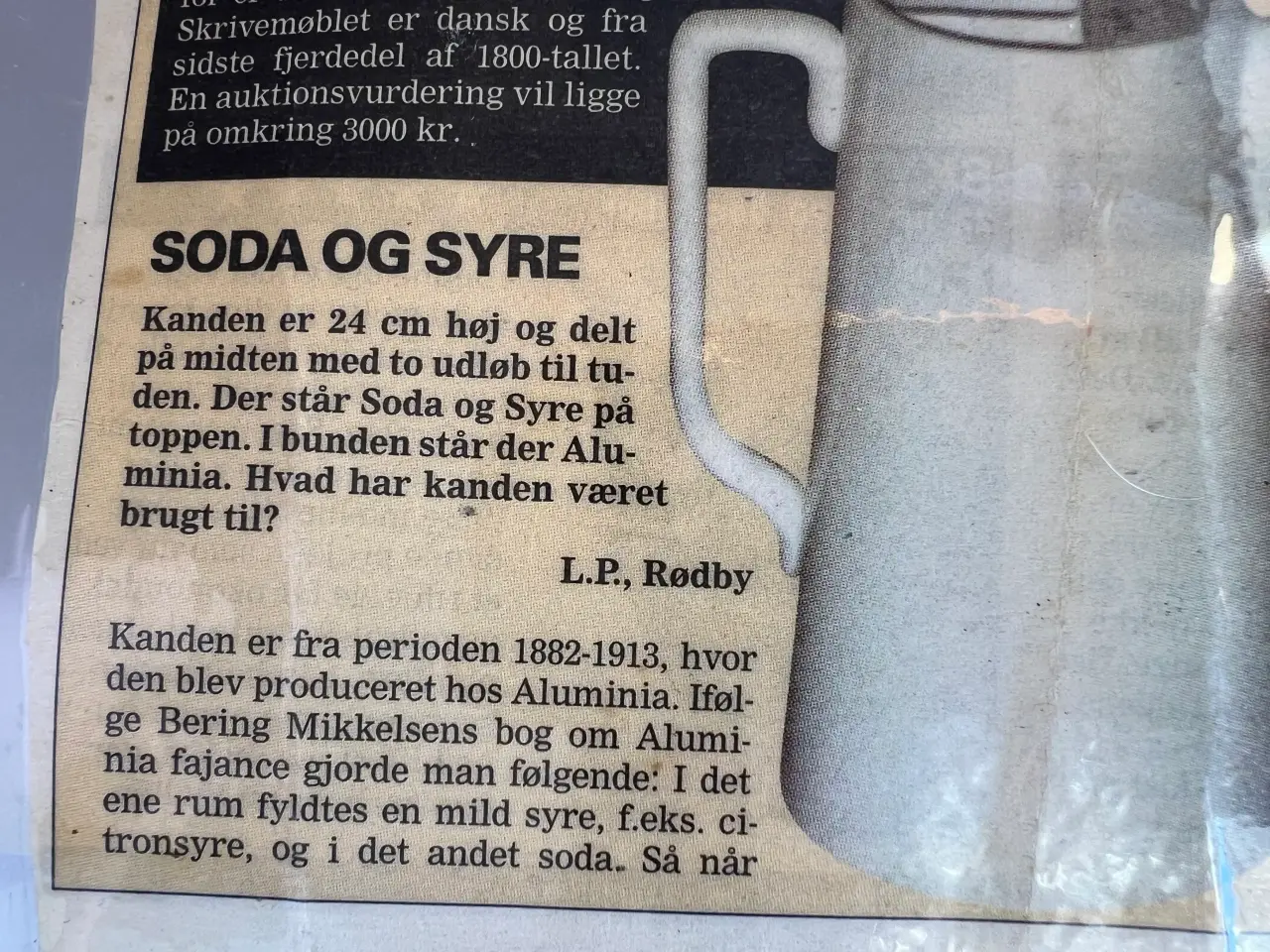 Billede 11 - Alumina Soda/Syre Kande. (22,5 Cm. Høj)