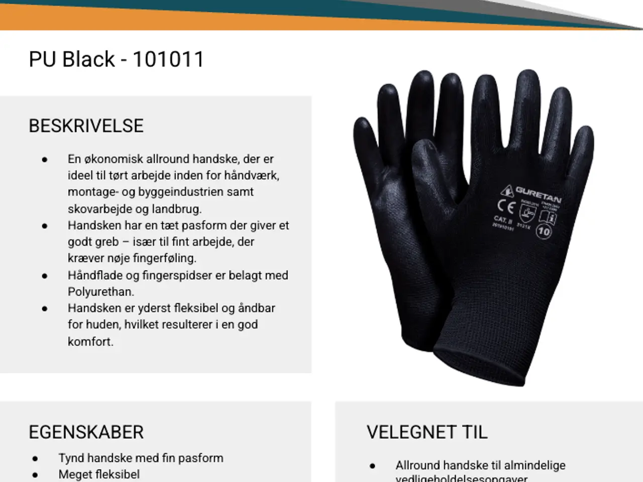 Billede 1 - Arbejdshandsker sort 1 kasse 240 par str. 8