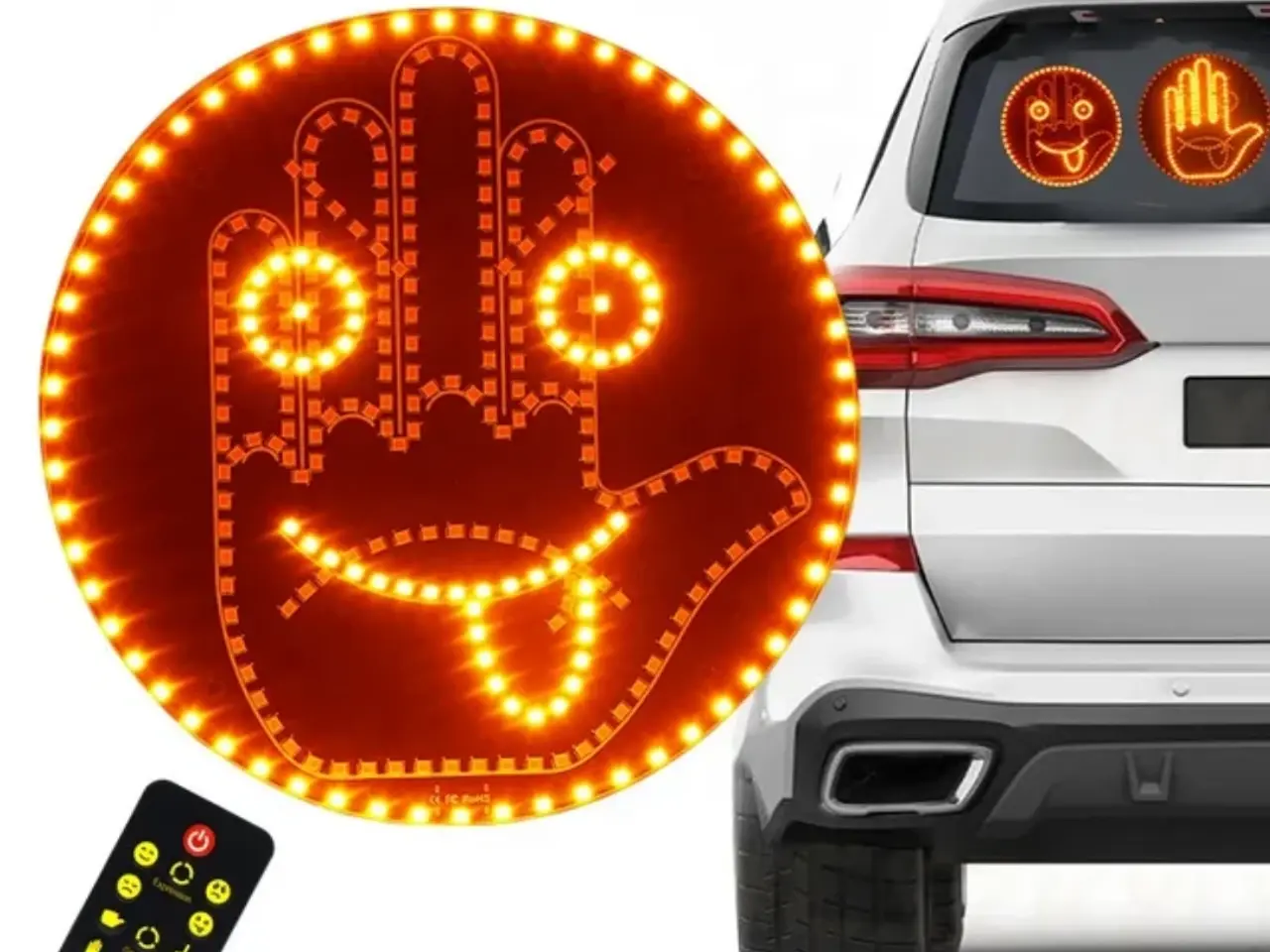 Billede 1 - Emoji Lys med fjernbetjening